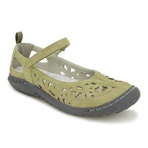 Women’s Sage Green Strappy Mary Jane Ballet Flat
